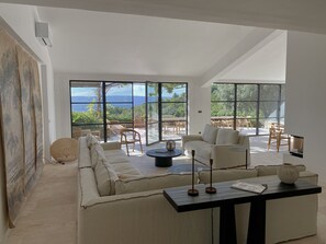 TV, fireplace, ping pong, books