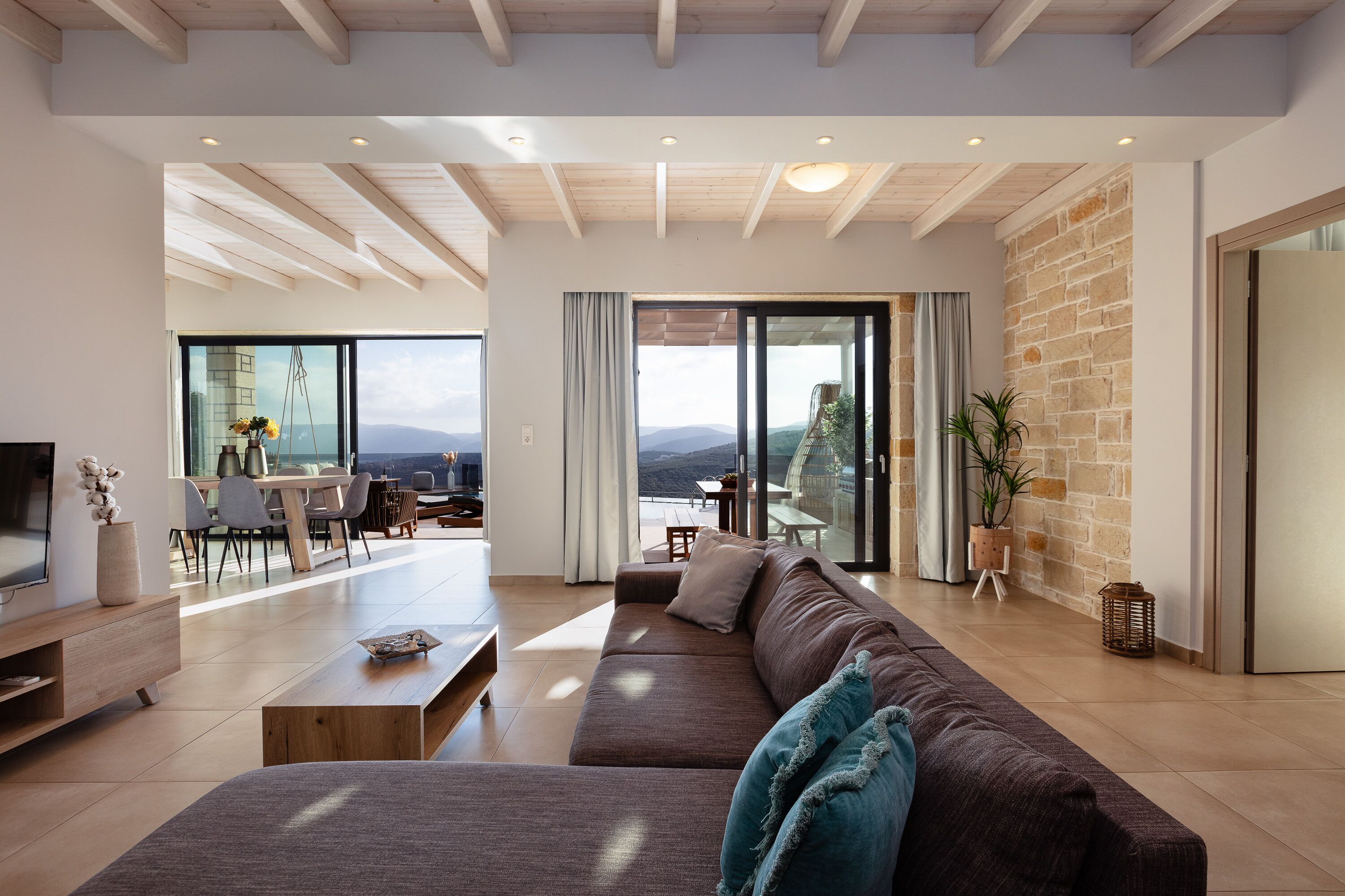 行政別墅 | 起居區 | 40-吋智慧型電視、有線頻道、Netflix、串流服務