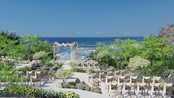 Outdoor wedding area