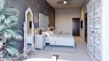 Luxe suite | 1 slaapkamer, luxe beddengoed, een kluis op de kamer