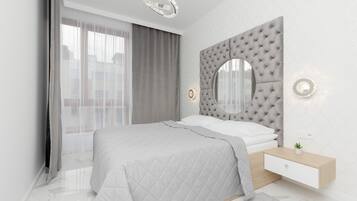 Apartment, 1 Bedroom, Sauna | 1 bedroom, bed sheets