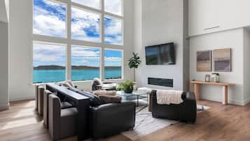 Smart TV, fireplace