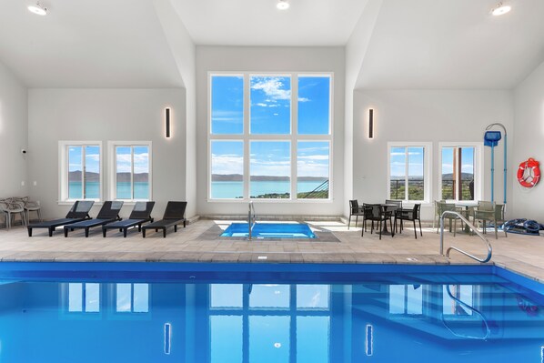 Indoor pool, a heated pool