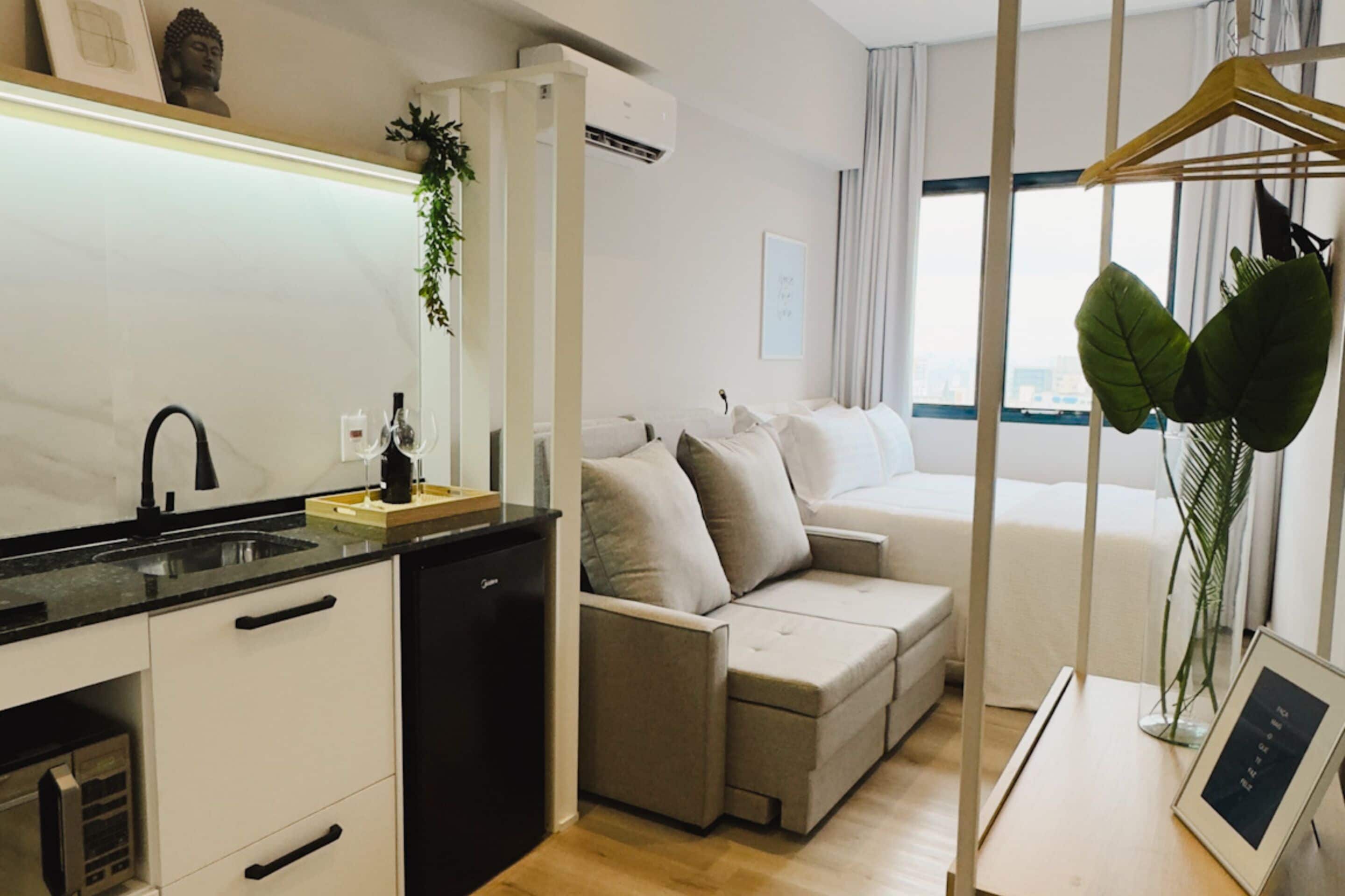 Studio Superior - 1 dubbelsäng med bäddsoffa | Eget kök | Mikrovågsugn