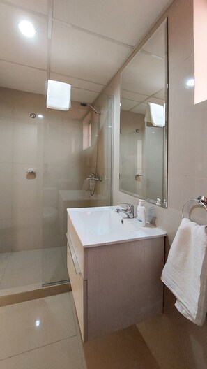 SĂšche-cheveux, serviettes fournies, savon, papier toilette
