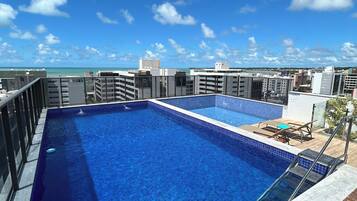 2 outdoor pools, sun loungers