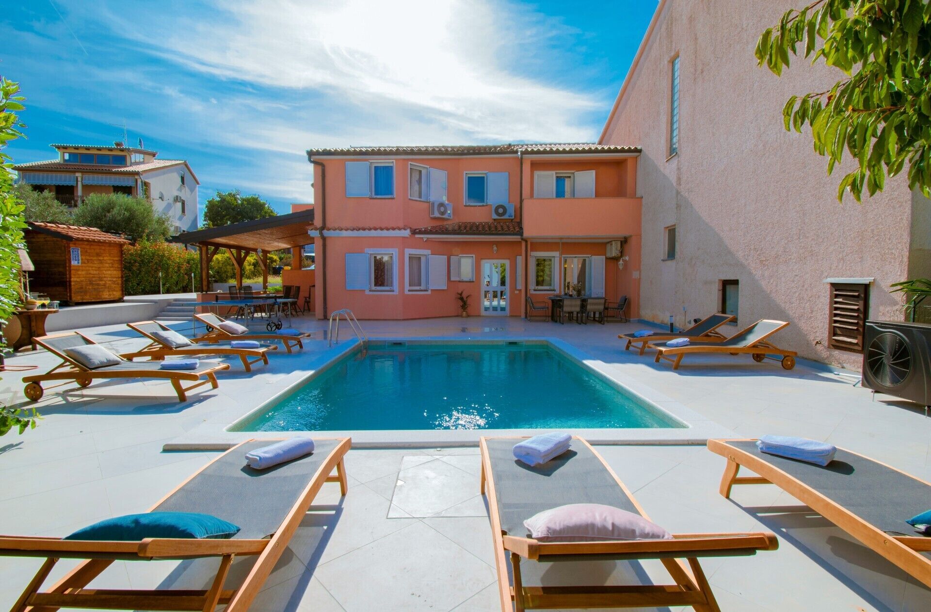 A heated pool