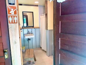 Shower, towels, toilet paper - Lil Cabin with Smoky Mountain Views close to hiking & short drive to Gatlinburg (Cosby)