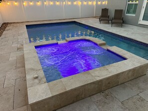 Outdoor pool, a heated pool