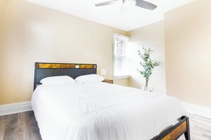 2 bedrooms, iron/ironing board, travel crib, WiFi