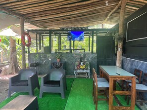 Cabane Familiale, 1 chambre, vue océan | Coin séjour