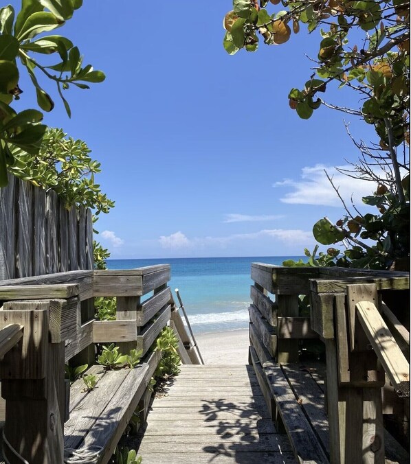 Sun-loungers, beach towels