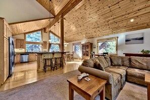 TV connectée, cheminée, jeux vidéo, lecteur de DVD