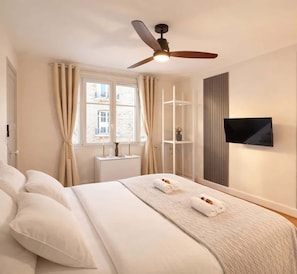 Iron/ironing board, WiFi, bed sheets