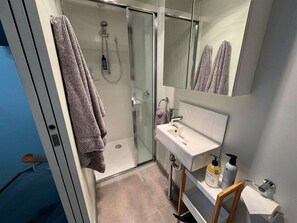 Shower, hair dryer, towels, shampoo - Stylish Loft in Red Hot Lofts Devonport (Devonport)