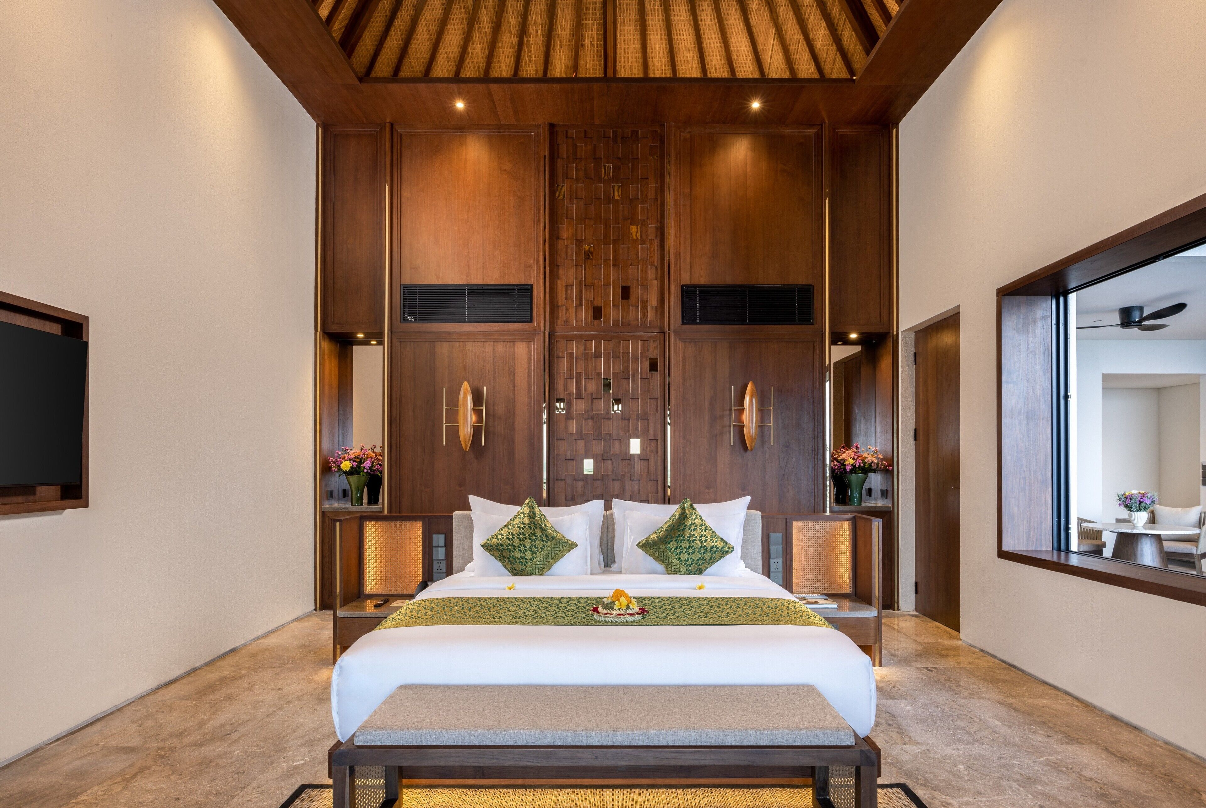 Villa luxueuse | Literie de qualité, lit avec matelas en mousse à mémoire, minibar