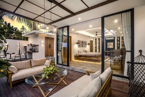 Deluxe Villa, 1 King Bed, Bathtub, Garden View | Living area | 32-inch Smart TV with digital channels - Kaori Loft by Alfred in Bali (Canggu)