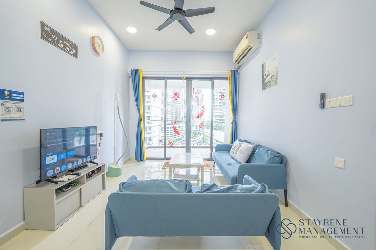 Comfort Apartment, 2 Bedrooms | Living area | 55-inch Smart TV with cable channels, Netflix, streaming services