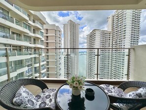 Appartement Confort, balcon, vue mer | Vue depuis le balcon