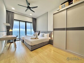 Appartement Familial, 3 chambres, balcon, vue mer | Wi-Fi gratuit, draps fournis