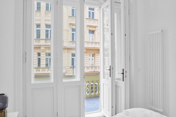 Apartment, Balcony 2E | Desk, blackout drapes, soundproofing, iron/ironing board