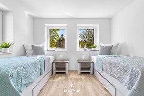 2 Schlafzimmer, Reisekinderbett, kostenloses WLAN, Bettwäsche