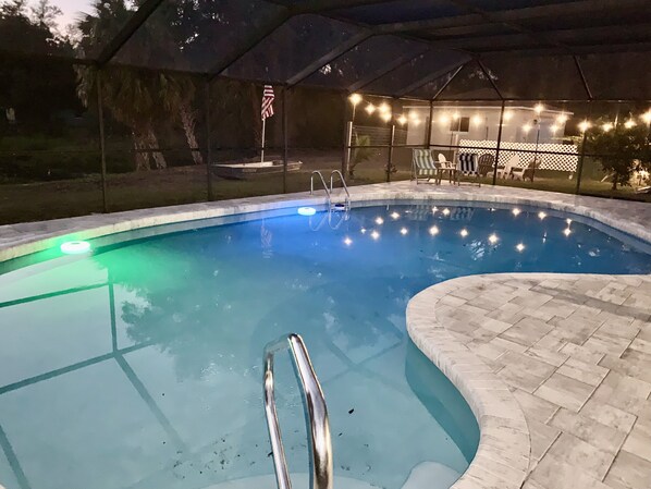 Outdoor pool, a heated pool