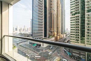 Design Apartment | Balcony - Nasma Holiday Homes - The Torch Tower 1 (Dubai)