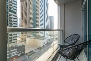 Design Apartment | Balcony - Nasma Holiday Homes - The Torch Tower 1 (Dubai)