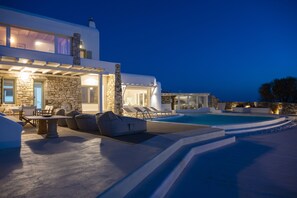 Outdoor pool - Cozy villa, family friendly,private pool, sunset views overlooking the Aegean. (Mykonos)