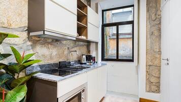 Fridge, microwave, dishwasher, coffee/tea maker