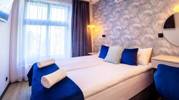 Chambre Double Standard | Draps en coton égyptien, literie de qualité supérieure, surmatelas