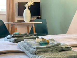 1 habitación, cuna de viaje, wifi gratis y ropa de cama
