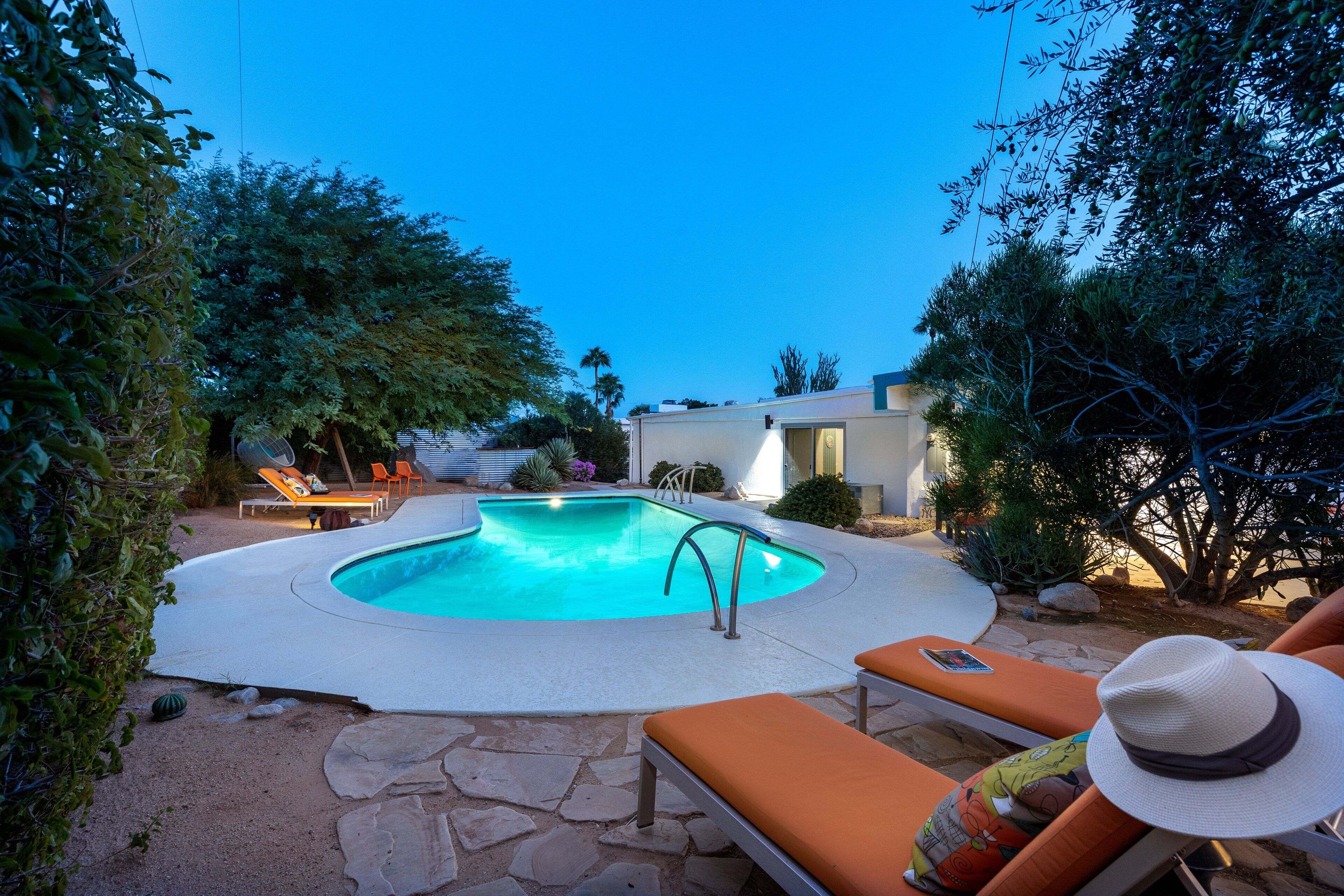 A heated pool