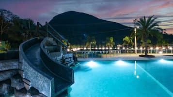 2 outdoor pools, pool umbrellas, sun loungers