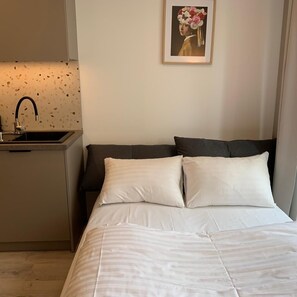 Studio, 1 Tempat Tidur Double, Bebas Asap Rokok | Ruang kerja ramah laptop, setrika/meja setrika, dan Wi-Fi gratis