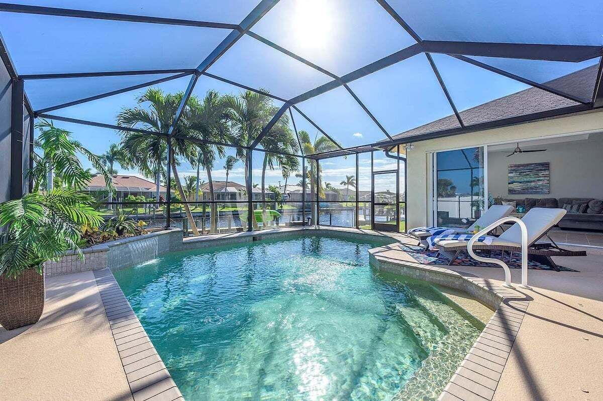 A heated pool