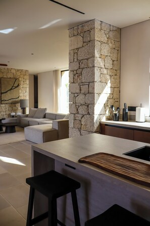 Fridge, oven, toaster, cookware/dishes/utensils - Olive Villas (West Mani)