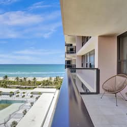 Appartamento Deluxe, 2 camere da letto, balcone, vista oceano parziale | Vista del balcone