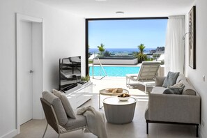 Deluxe Apartment, 1 Bedroom, Pool Access | View from room - Palmera Sea View (Mogan)