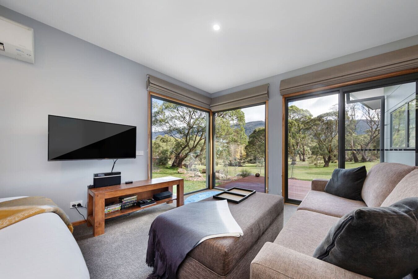 TV, DVD player, stereo