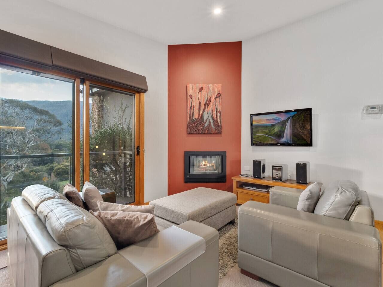 TV, fireplace, stereo