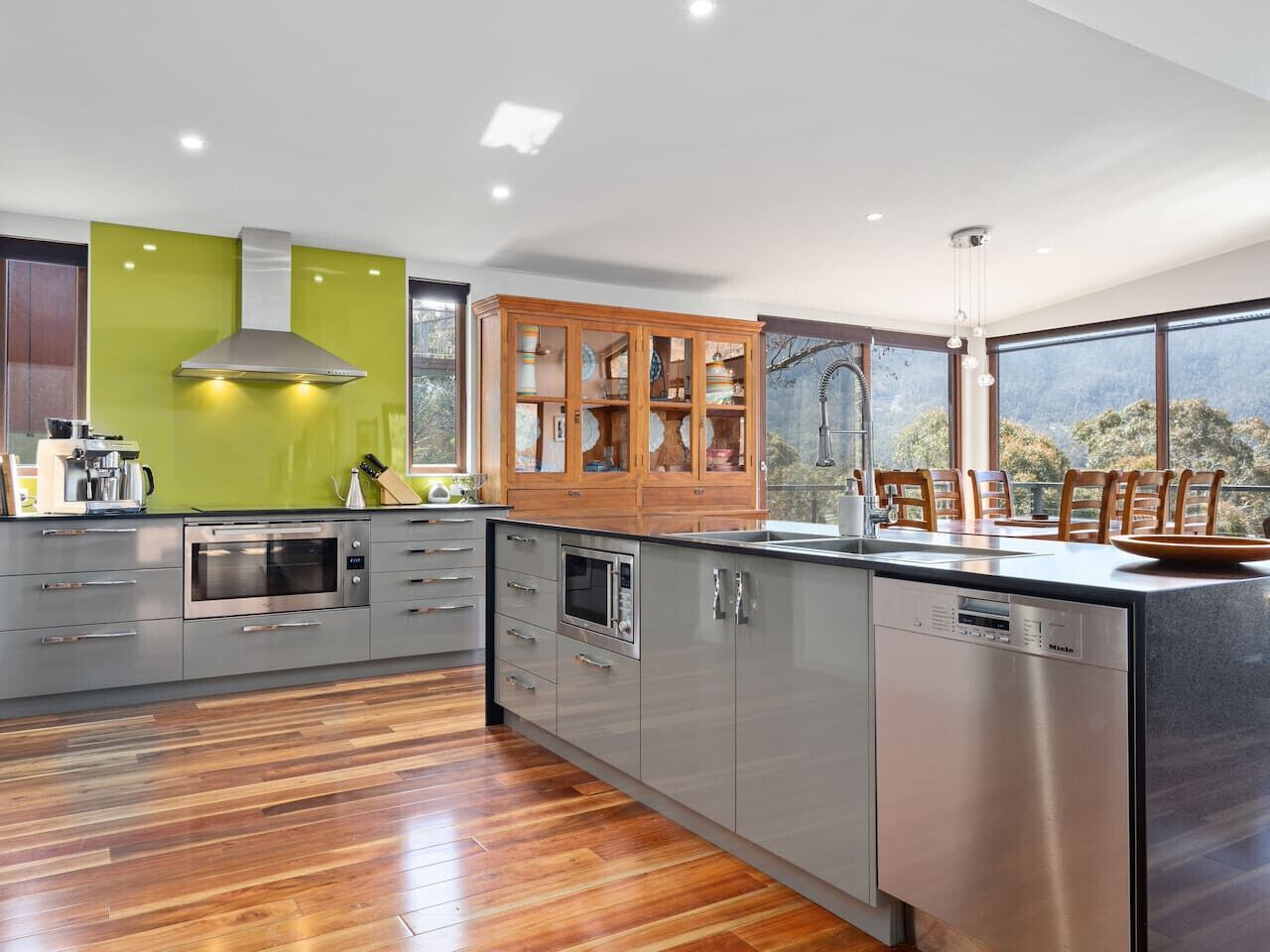 Fridge, coffee/tea maker, cookware/dishes/utensils