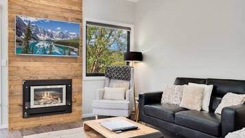 Télévision, cheminée