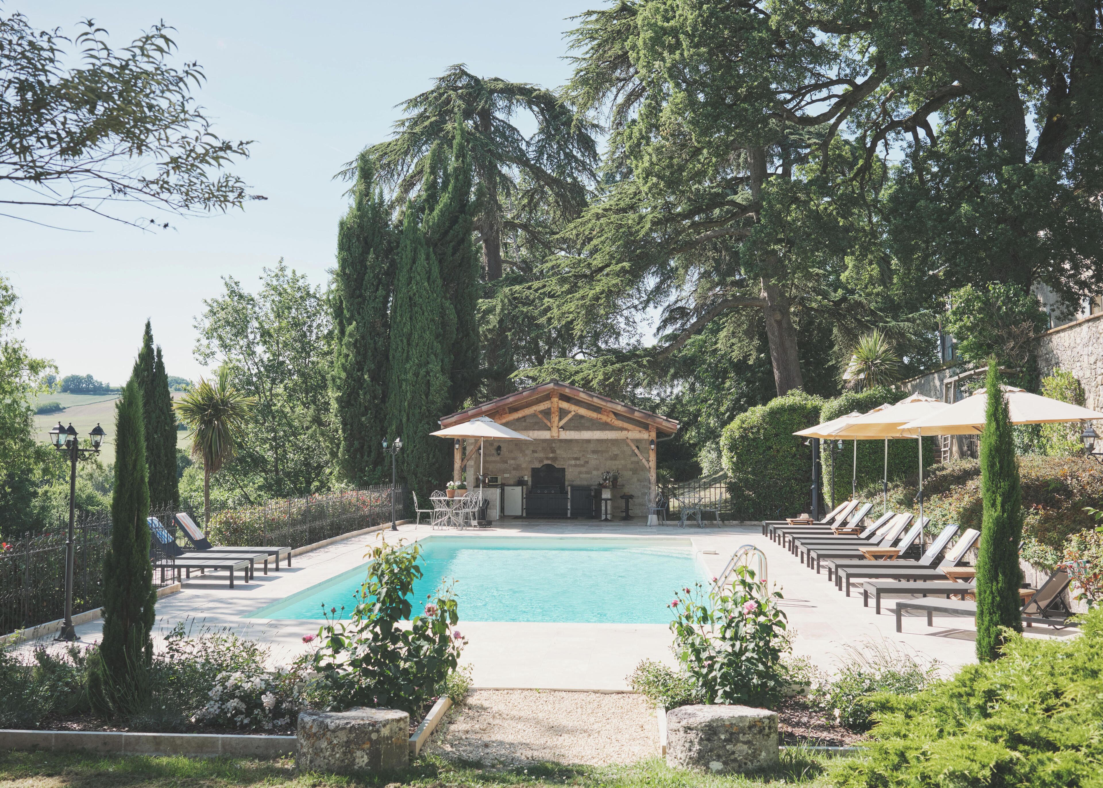 Piscine extérieure, piscine chauffée