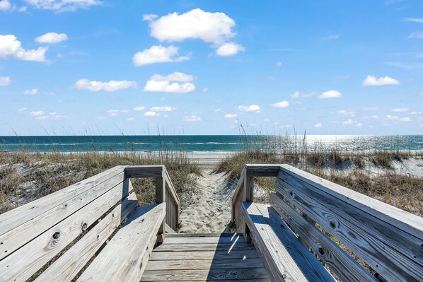 On the beach - Oceanfront 6BR w/ Stunning Views, Decks & DOGS OK! (Emerald Isle)