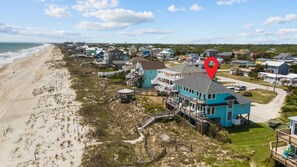 Exterior - 4BR Ocean Front Dog Friendly Duplex - Rent both sides! (Emerald Isle)
