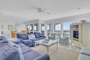 TV, fireplace - 5BR - Ocean Front - Pool Table! (Emerald Isle)