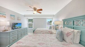 Private TV and Beach Decor