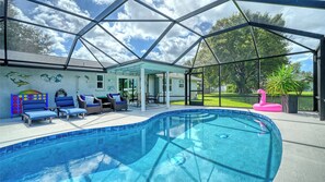 Plenty of space for your group to enjoy  patio games